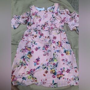 Speechless brand pink floral dress. Off the shoulder. Girl’s size 16. VERY CUTE!